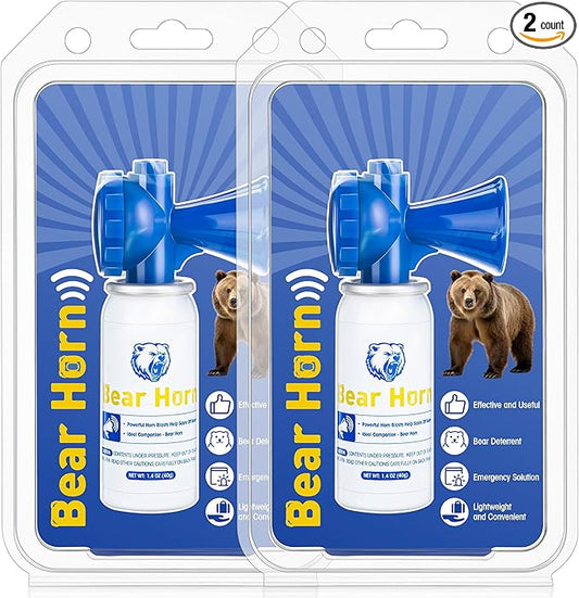 1.4oz Bear Horn Self Defense, Loud Air Horn for Wild Animals, 120dB Heard up to 1/2 Mile Away, Ideal for Hiking