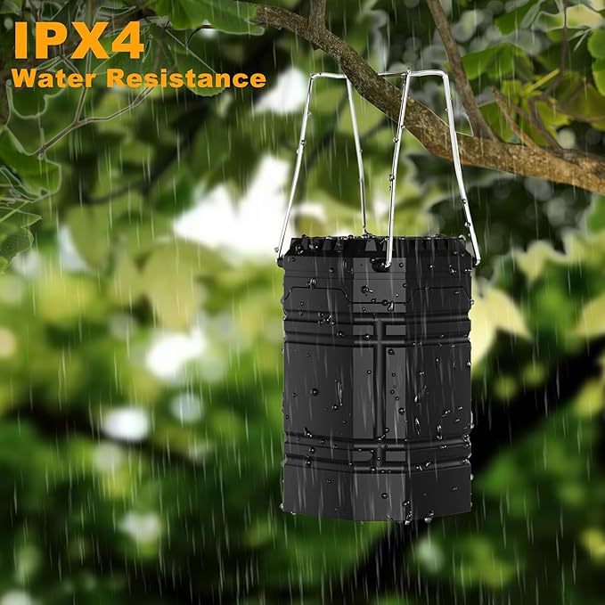 3000mAh Rechargeable Camping Lantern – Solar Powered, Hand Crank, USB-C Charging, Super Bright LED Flashlight & Tent Light, Portable Power Bank for Hurricane, Power Outages, Survival Kit