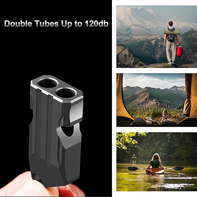 Emergency Whistles Lifeguard Safety Whistle with Lanyard and Keychain for Outdoor Camping Hiking Boating Backpacking Fishing Kayak Kids Rescue Signaling Loud Survival Whistle