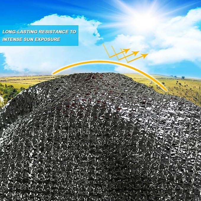 Shade Cloth - 70% Garden Shade Mesh Net with Grommets Outdoor Sun Shade Cover for Plant Pergola Patio Greenhouse Chicken Coop(12x16ft)