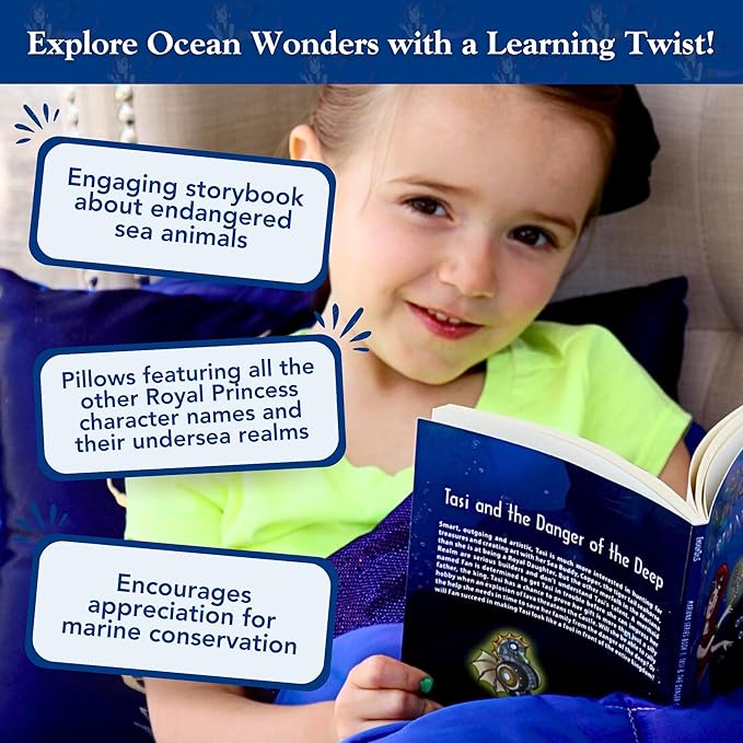 Mermaid Tail Blanket for Kids - 5-Piece Glow in The Dark Girls Slumber Set - Wearable Mermaid Tail Sleeping Bag - Ideal for Sleepovers