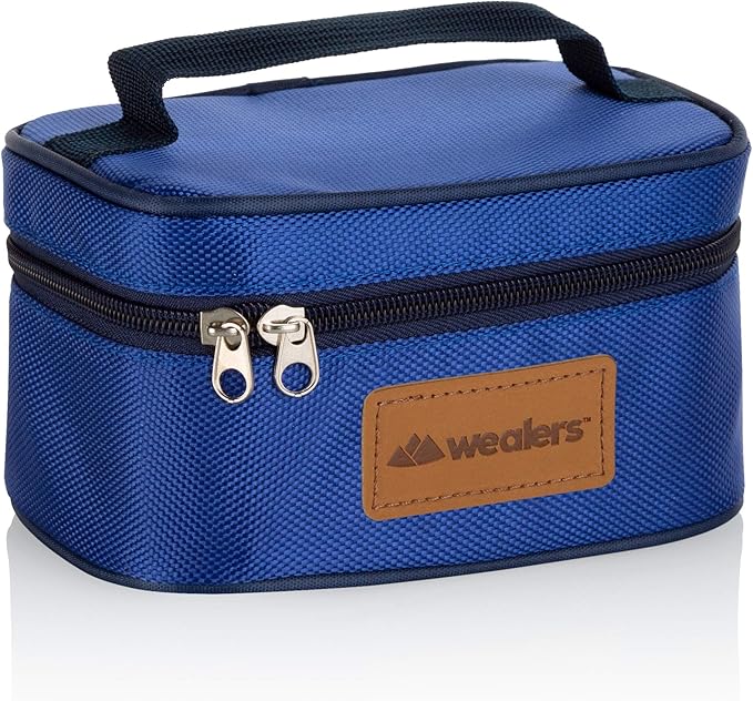 Wealers 6 Piece Stainless Steel Salt and Pepper Spice Shakers (Blue)