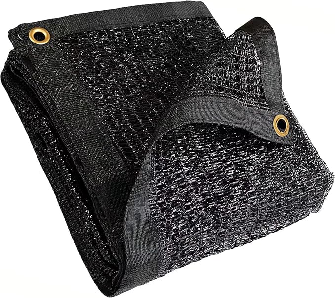 10X15Ft Shade Cloth for Garden, 90% Black Sun Shade Mesh for Plants Heat Protection, Outdoor Sunblock Mesh Tarp for Greenhouse, Plant Cover, Balcony, Gazebo, Deck, Porch, Carport