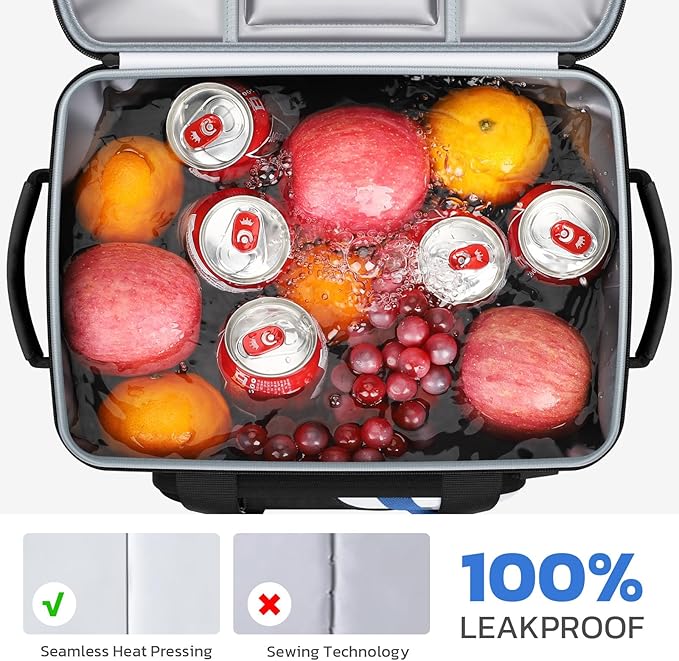 Maelstrom Cooler Bag, 30 Cans Beach Cooler, Large Leakproof Insulated Soft Cooler with Bottle Opener, Ice Chest, Portable Collapsible Cooler for Travel, Camping, Shopping