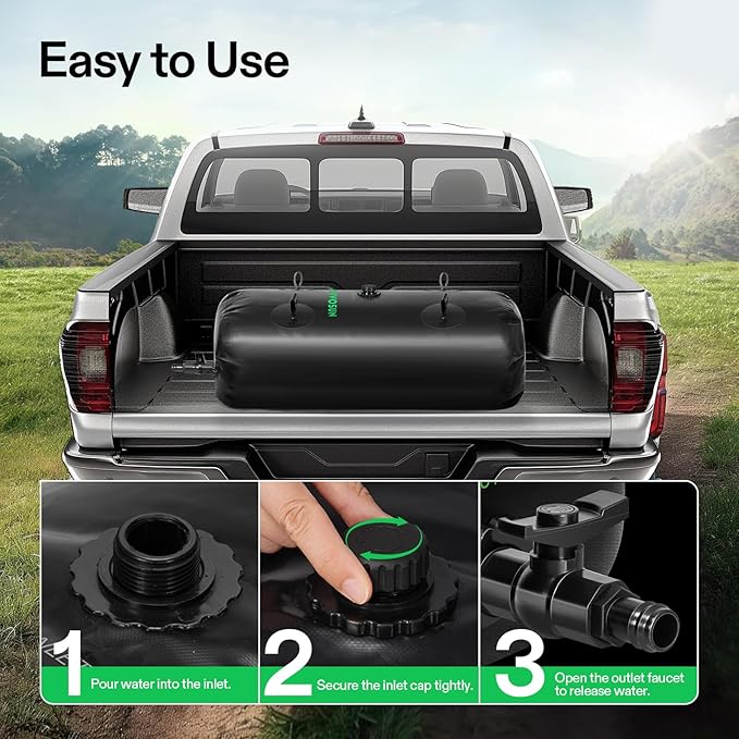 VIVOSUN 540 L/143 Gal Water Bladder, Foldable and Portable Water Storage Bag for RV, Camping, Garden Watering, Agricultural Irrigation, Drought Prevention, Firefighting