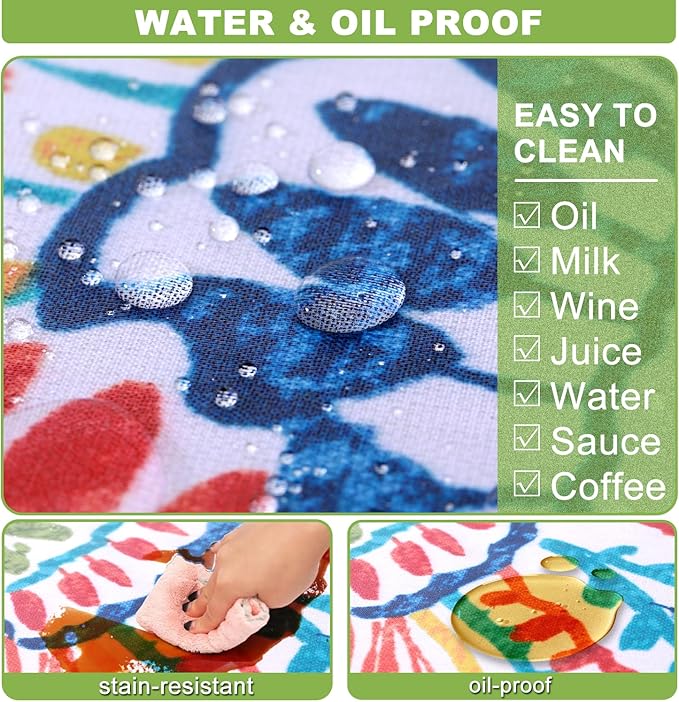 Fitted Picnic Table Cover with Bench Covers Waterproof Elastic Edges Rectangle Patio Tablecloth Outdoor Camping Essentials Stuff Rv Accessories Summer Trip Travel Supplies Party Camper Gifts, 6 ft