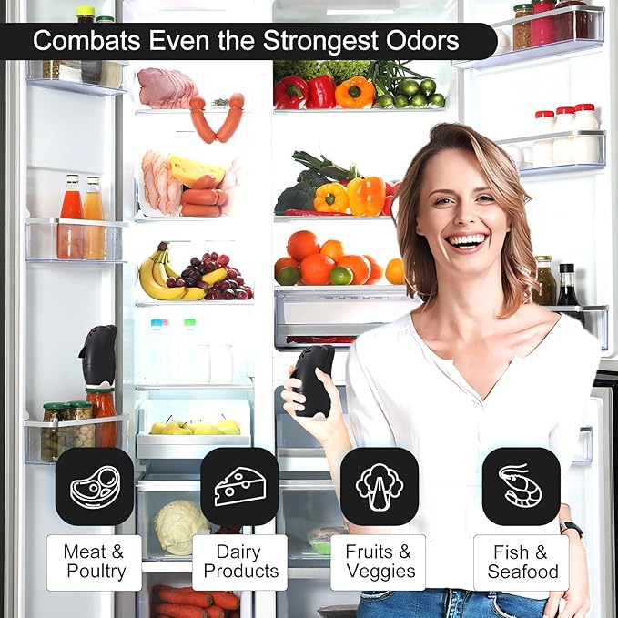 Asltw Dolphin Refrigerator Deodorizer, Refrigerator Odor Eliminator, Fridge Air Freshener, Multi-purpose Odor Eliminator for Home, Cute Gifts, Kitchen Gadgets Cute Kitchen Accessories (Black)