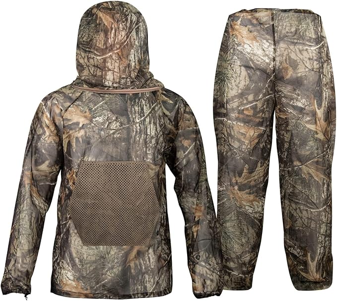Mosquito Net Suit Camo Hunting Mesh Suit Bug Net Clothing with Hood for Outdoor Protection No-See-Ums Garden Camping