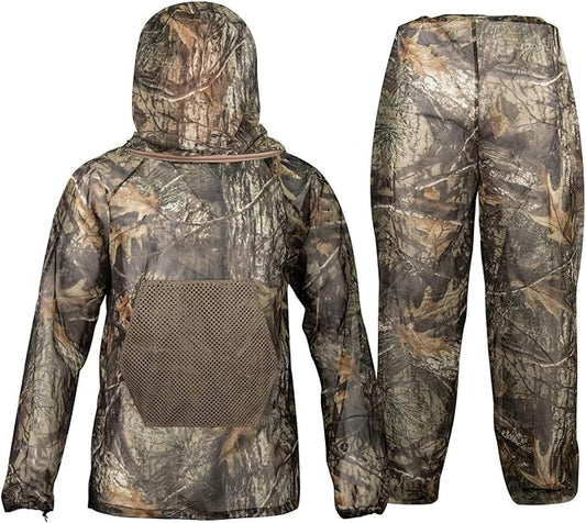 Mosquito Net Suit Camo Hunting Mesh Suit Bug Net Clothing with Hood for Outdoor Protection No-See-Ums Garden Camping