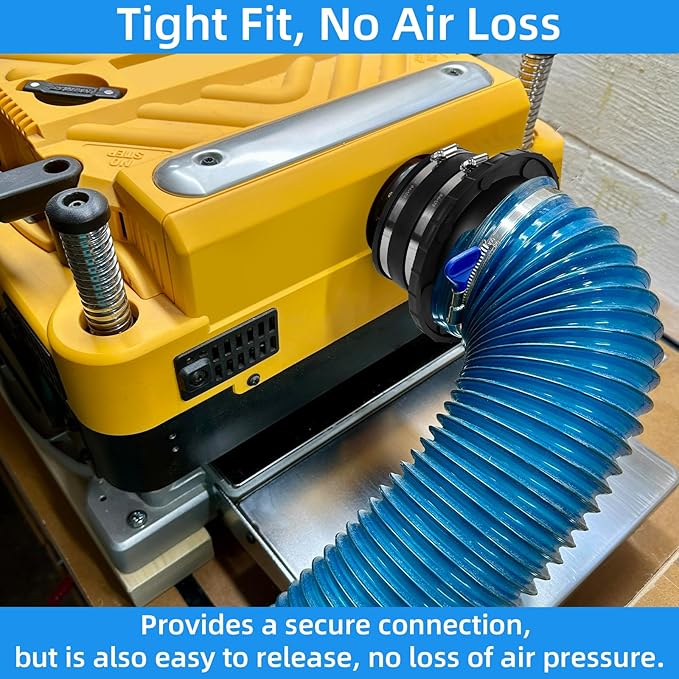 4 Inch Magnetic Dust Collection Connector w/Dust Control Flex Cuff,4" Dust Collector Hose Connector Rubber Cuff Coupler w/Magnetic Dust Collection Fitting for Woodworking Shop Vacuum Dust Collector