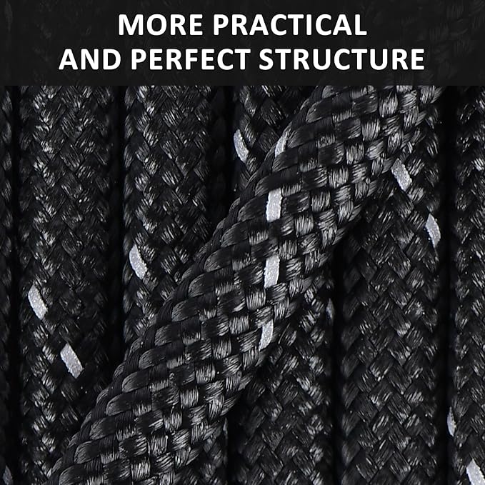 WEREWOLVES Reflective Paracord Rope 7 Strand Type III Parachute Cord 4mm 100ft / 200ft for Tent Camping Hiking Fishing Survival Tactical Clothesline DIY Projects