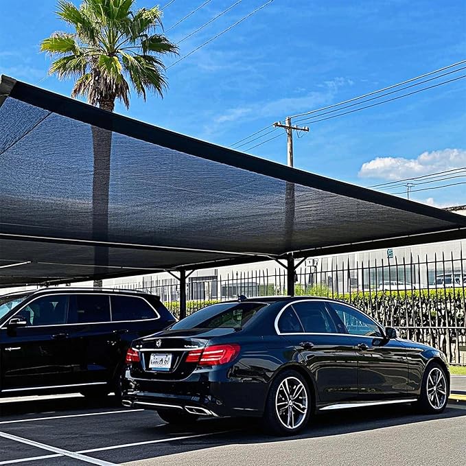 winemana Black Shade Cloth 70%, 8x20 FT Mesh Tarp - Garden Shade for Greenhouse, Patio, Vegetables, Plants Cover and Chicken Coops, Sun Shade Net for Outdoor Protection with Reinforced Grommets