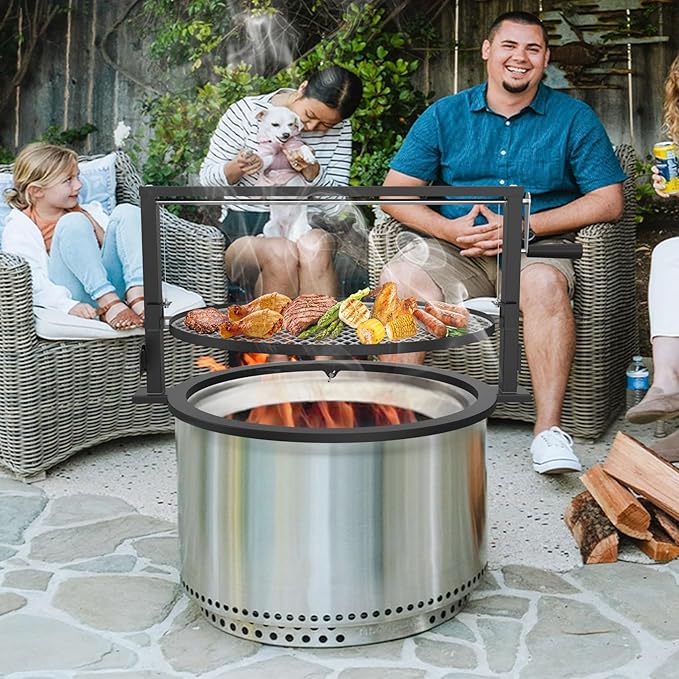 onlyfire Santa-Maria Style Rotisserie Rotating System for Solo Stove Yukon 27" Smokeless Fire Pit