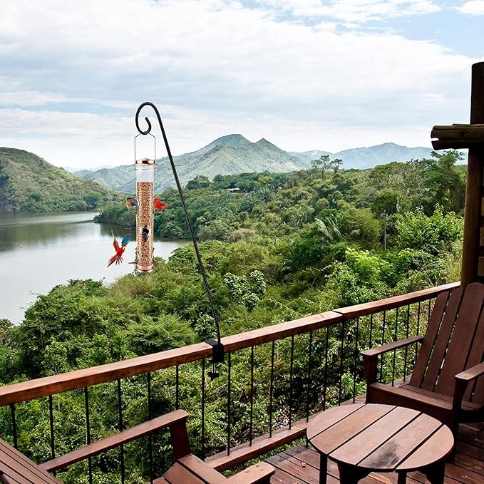 MIXXIDEA Heavy Duty Extensible Deck Hook - Adjustable for Hanging Bird Feeders, Plants, Suet Baskets, Wind Chimes, Lanterns