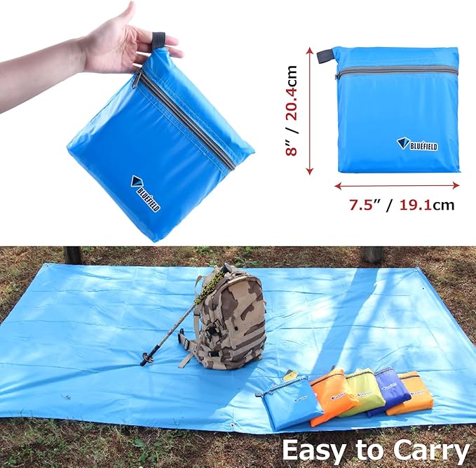Azarxis Waterproof Camping Tent Tarp Hammock Rain Fly Footprint Ground Cloth Shelter Sunshade Beach Picnic Blanket Mat for Outdoor Camping Park Lawn
