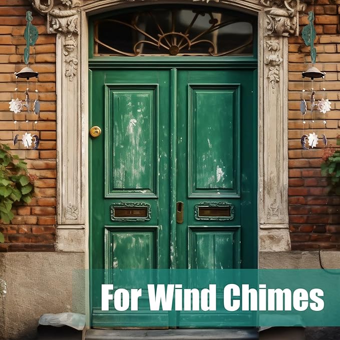 Moxweyeni 2 Pcs Cast Iron Plant Hangers Outdoor 10" Heavy Duty Hanging Basket Brackets Lovely Bird Shape Decorative Wall Hangers for Flower Pots Bird Feeder Wind Chime Lantern(Golden Green)