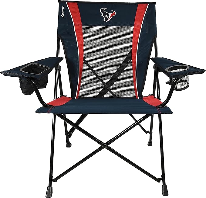 Kijaro Dual Lock Pro Sports Fan Folding Chair, 26" L x 35.5" W x 37" H, Houston Texans