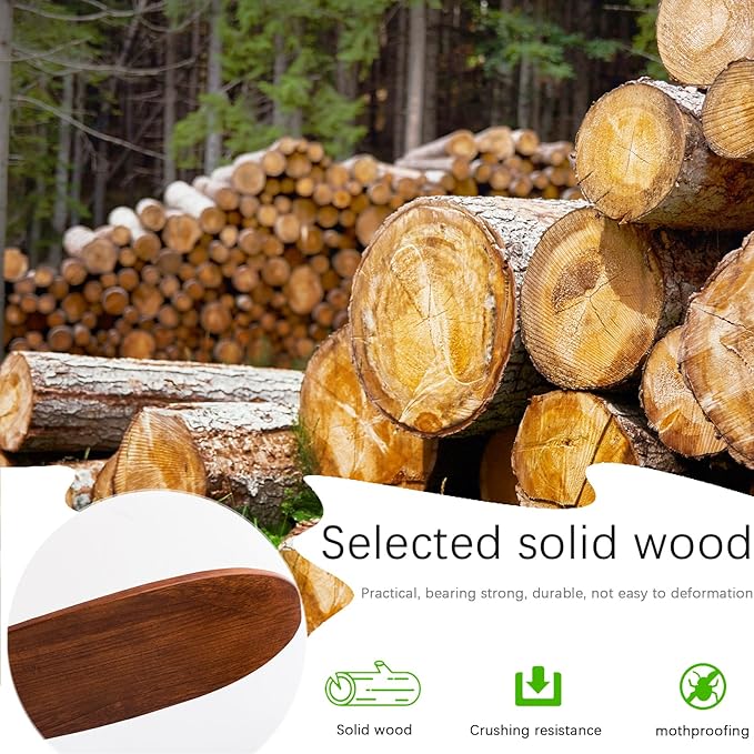 42" Wood Ceiling Fan No Lights with Remote Control, Wooden 3 Blades Ceiling Fans Without Light for Patio,Garage,Living Room,Bedroom,Office,Indoor/Outdoor(Black+Dark Walnut)