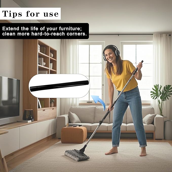 Vacuum Extension Tubes, 1.25 Inch Diameter, 14.76 Inch Length - Black | Compatible with 1-1/4 Inch Hose Wet/Dry Vacuum Cleaners | Versatile Tool (Black, 2 P 14.76 ")