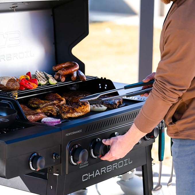 Charbroil® Performance Series™ 5-Burner Gas Grill Cart with Side Burner, Black - 463254125