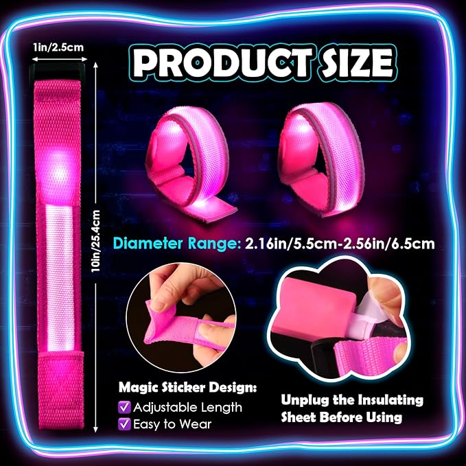 14/7 PCS LED Glow Bracelets, LED Light Up Bracelets for Kids Adults,Glow in The Dark Party Favors Supplies for Night Events, Concerts Rave Sports Accessories...