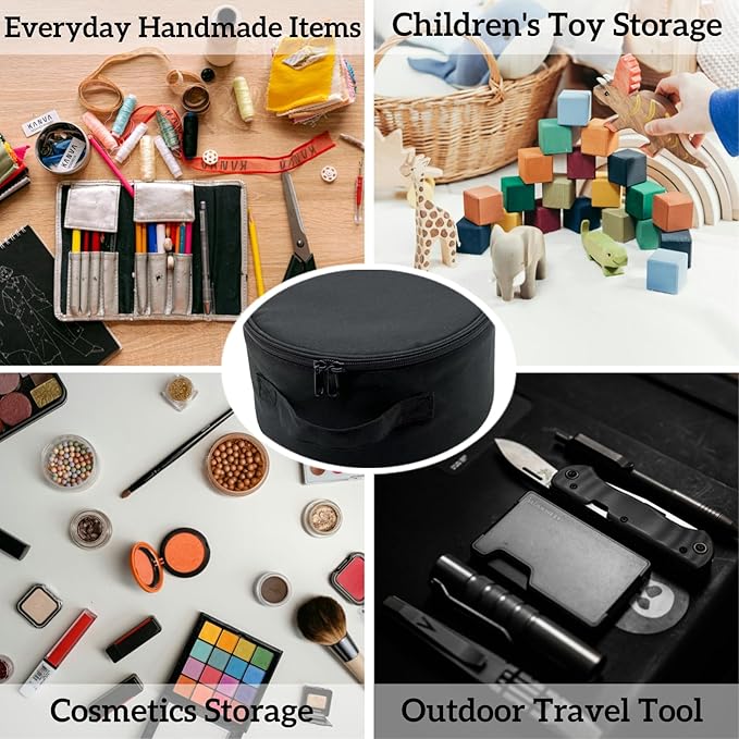 Portable Folding Telescopic Fan Storage Bag, Waterproof Foldaway Standing & Table Fan Hand Bag Case Suitable for P9,P9S,P10,P11,Q7,N97,N98 (Black)