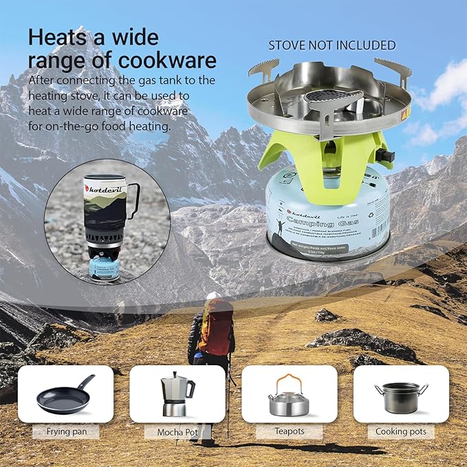 KOMAN Isobutane Fuel Canister 230 Gram Camping Stove Fuel Butane Propane Blend Camping Fuel Gas Canister Backpacking Fuel Light-Weight Compact Camping Fuel (4 Pack)