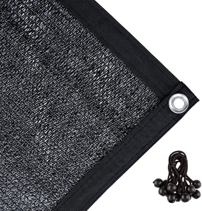 Agfabric 70% Sunblock Shade Cloth with Grommets for Garden Patio 10??X 12?? Black