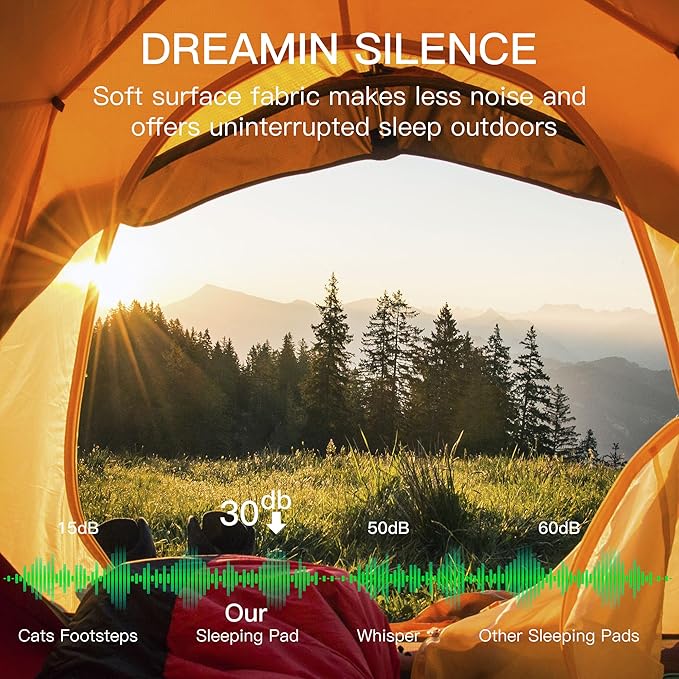 4" Ultra-Thick Single Self-Inflating Sleeping Pad with 3-in-1 Rechargeable Pump, Air Adjustable Foam Camping Mattress, Fast Inflate & Deflate 9.5R Heavy-Duty Camping Mat for Car, Van, Rooftop Tent