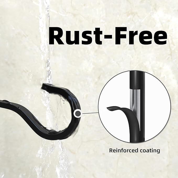 6 Inch 2 Pack Heavy Duty Outdoor Plant Hangers for Plants, Iron Plant Brackets with Metal Plant Hooks for Hanging Lantern, Bird Feeder