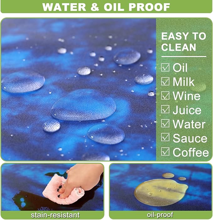 Fitted Picnic Table Cover with Bench Covers Vinyl Waterproof Elastic Edges Fitted Rectangle Tables Patio Tablecloth Camping Gear and Essentials Rv Accessories Road Trip Supplies Car Travel Must Haves