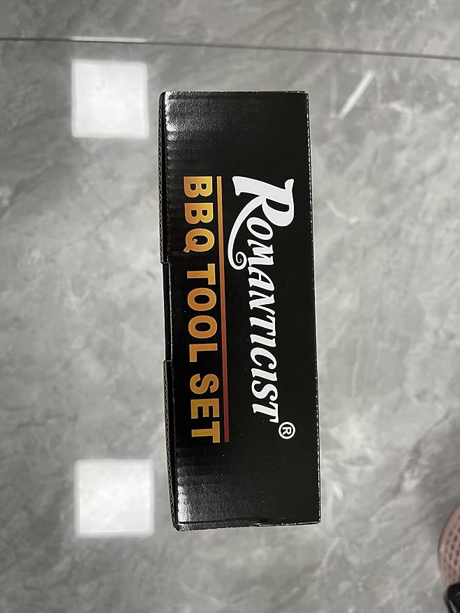 ROMANTICIST 28pcs BBQ Accessories Set with Thermometer - The Very Best Grill Gift on Birthday Wedding - Heavy Duty Stainless Steel Grill Set in Case for Outdoor Cooking Camping Grilling Smoking