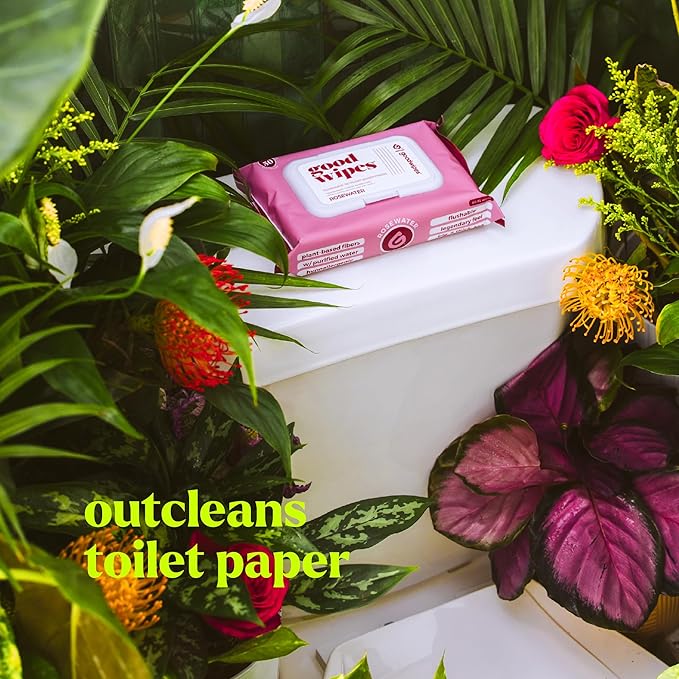 goodwipes Flushable Butt Wipes - Extra Large Adult Wet Wipes For Women & Men - Bathroom Essentials - Sewer & Septic Safe - Variety Pack, 200 Count (4 Packs)