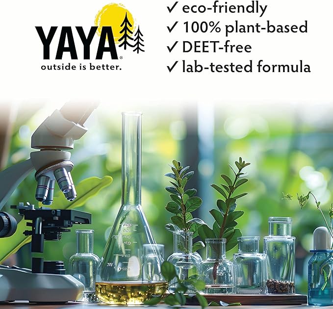 Sport Sun + Bug Protection Bundle by YAYA Organics | Reef-friendly SPF 50 Mineral Sunscreen Lotion and Deet-free Squito Ban Natural Mosquito Repellent | 3 oz / 4 oz