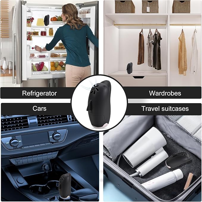 Asltw Dolphin Refrigerator Deodorizer, Refrigerator Odor Eliminator, Fridge Air Freshener, Multi-purpose Odor Eliminator for Home, Cute Gifts, Kitchen Gadgets Cute Kitchen Accessories (Black)