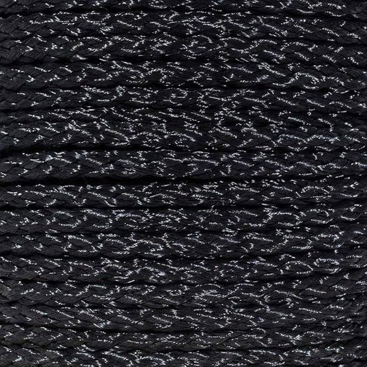 Hollow Braid Polypropylene Rope (1/2 Inch, 100 Feet, Black) - Barrier Rope - Trail Marking, Crowd Control, Golf Courses