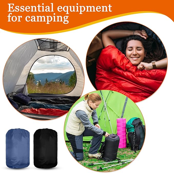 10 Pcs 0 Degree Camping Sleeping Bags Bulk for Adults Cold Weather Sleeping Bags 4 Season Warm Waterproof Lightweight with Compression Sack for Backpacking Hiking Travel Homeless