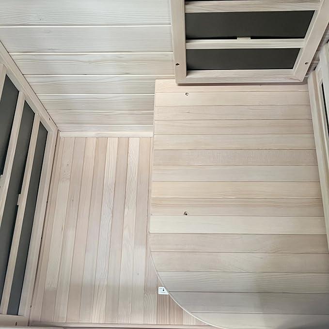 Durasage 1-Person Carbon Infrared Sauna for Home Use – Indoor Hemlock Wood Sauna with 760W Heating Panels, Digital Touchpad, Relaxation Spa, Easy Assembly, Full Body Detox, Stress Relief