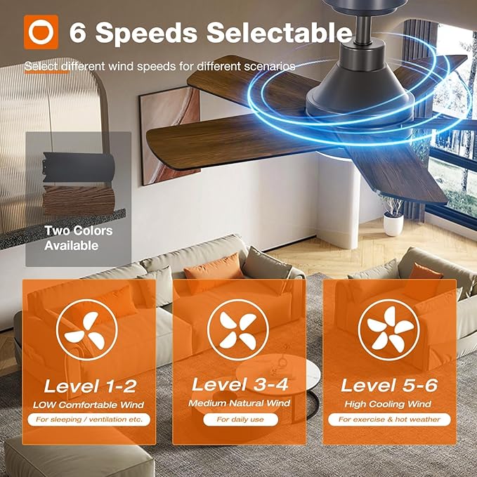 addlon Ceiling Fans with Lights, 32 inch Black Ceiling Fan with Light and Remote Control, Reversible, 3CCT, Dimmable, Noiseless, Small Ceiling Fan for Bedroom, Farmhouse, Indoor/Outdoor Use