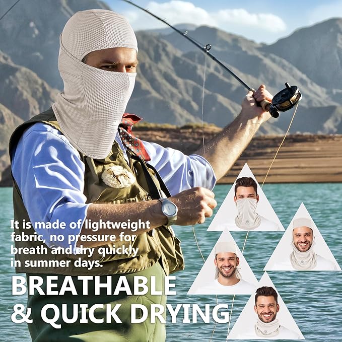 Balaclava Face Mask Sun UV Protection Breathable Full Head Mask for Men Women Skiing Cycling