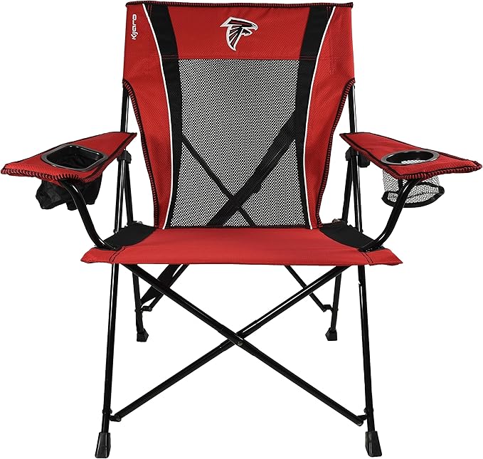 Kijaro Sports Fan Folding Chair, 26" L x 35.5" W x 37" H, Atlanta Falcons