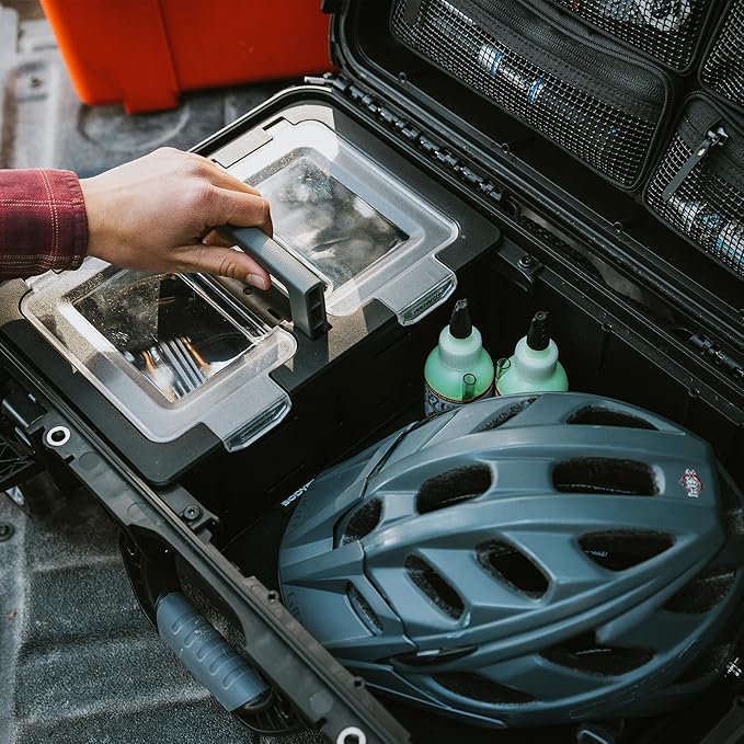 NANUK Trail 30 – 28.5L (7.5-Gallon) Waterproof Storage Box – Wheeled and Modular Cargo Case for Camping, Fishing, Hunting & Outdoor Storage - Dustproof and Impact Resistant (22" x 14" x 9") – Black
