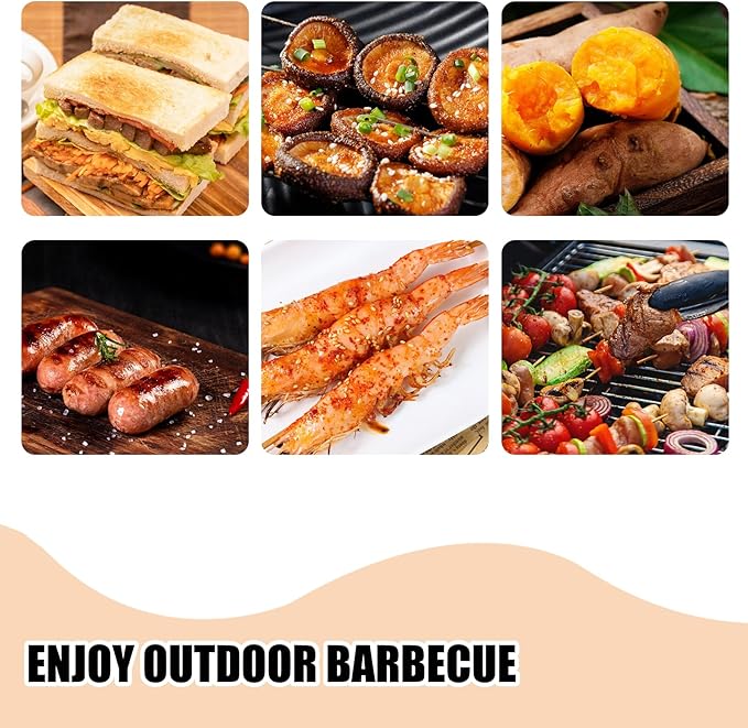 Camping Toaster 4-Slice with Oven Mitts & Butter Knife - Folding Stainless Steel Camp Stove Toaster for Gas Stove Top, Compact for Picnic, Hiking, Backyard