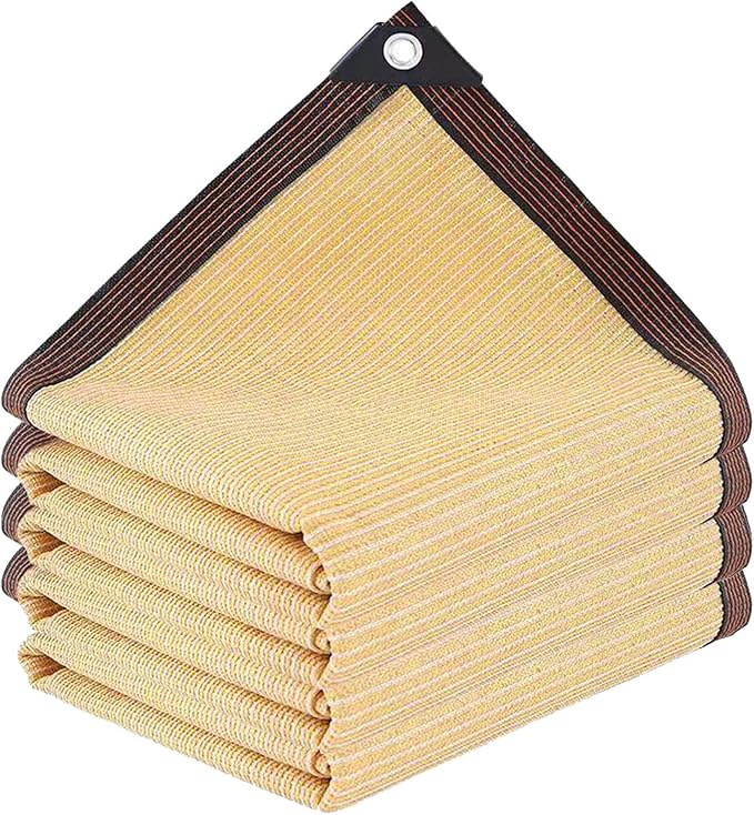 Shade Cloth - Pergola Sun Shade 90% Outdoor Shade Fabric with Grommets for Pergola Cover Patio Gazebo Deck Garden Porch Wheat(6 * 6FT)