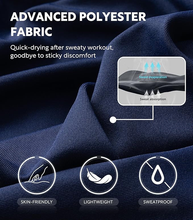 DAVID ARCHY Mens Performance Boxer Briefs 3 Pack, 3D Support Pouch & No Ride-Up Design Moisture-Wicking Sport Underwear