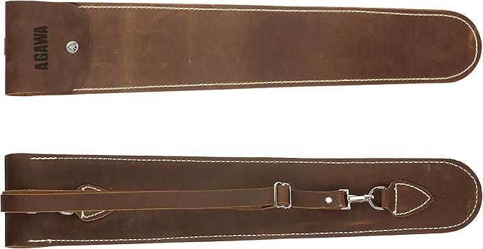 AGAWA - BOREAL21 Backwoods Kit - 21 Inch Folding Bow Saw, 21" Premium Leather Sheath, Additional 21" Aggressive Blade (Black Frame - Yellow Handle)