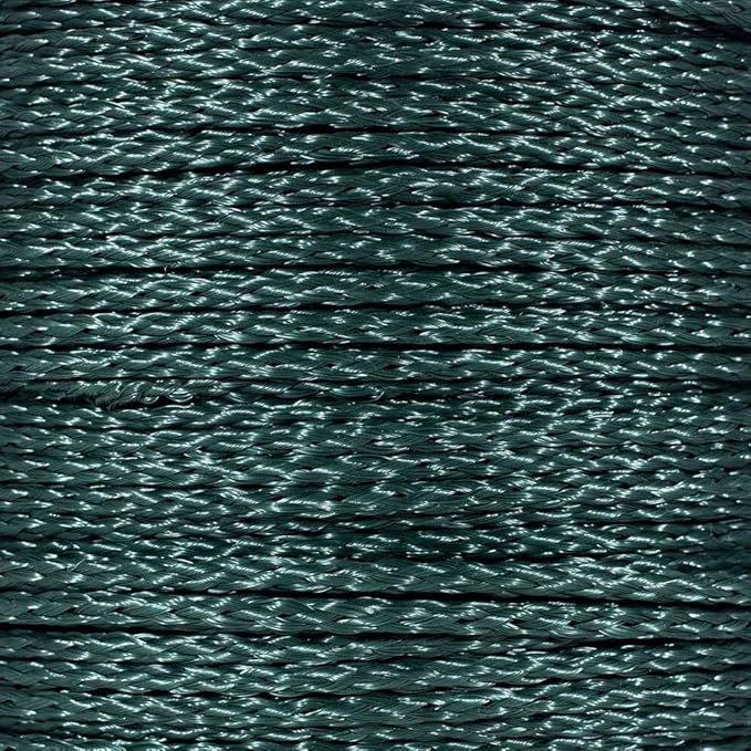 Hollow Braid Polypropylene Rope (1/4 Inch, 100 Feet, Hunter Green) - Barrier Rope - Trail Marking, Crowd Control, Golf Courses