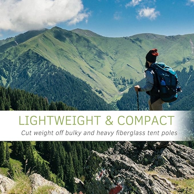 Aluminum Tent Poles Replacement, Black Pre-Assembled Tent Pole, 7001 T6 Heated Camping Tent Rod