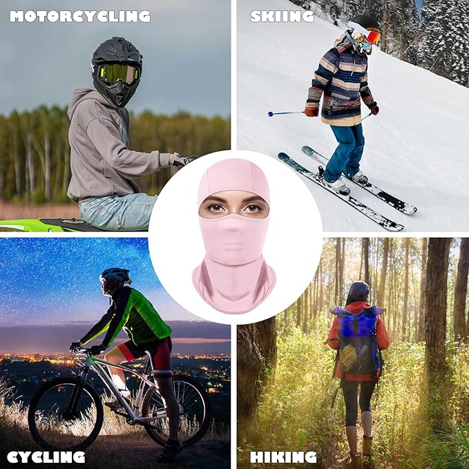 Achiou Balaclava Face Mask, Ski Mask for Men Women Football, Lightweight Sheisty, Ninja Shiesty Sun Hood UV Protector Cycling
