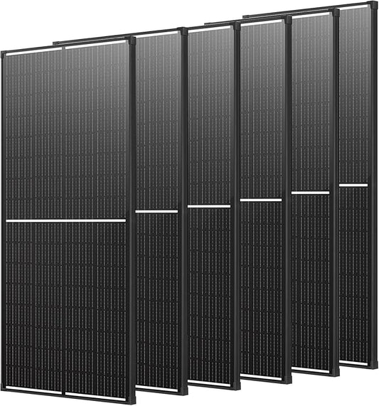 1200 Watt Solar Panels (200W 6 Pack) Monocrystalline High-Efficiency 12V Solar Panel for RV Camping Boat Home Farm Marine Battery and Other Off-Grid Applications (1200w, 200w*6)